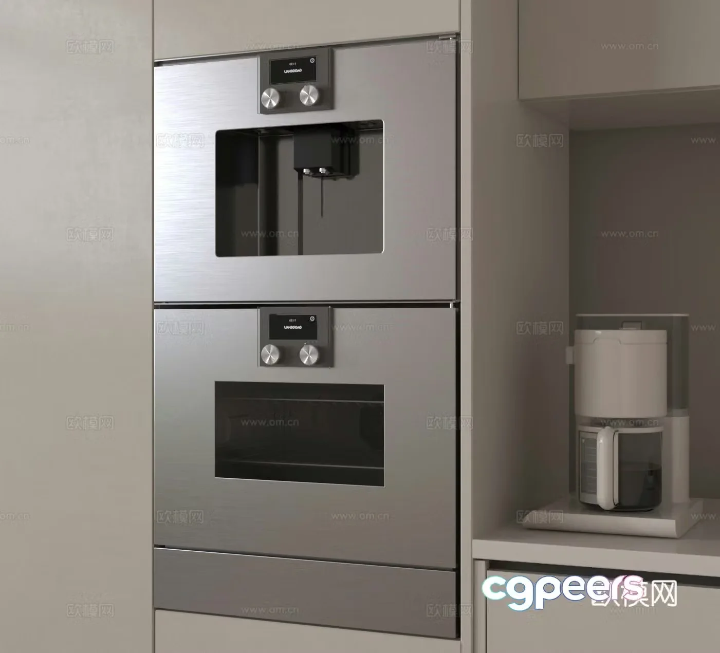 Oven Built-in oven Steaming oven Steaming box Microwave oven 3D model
