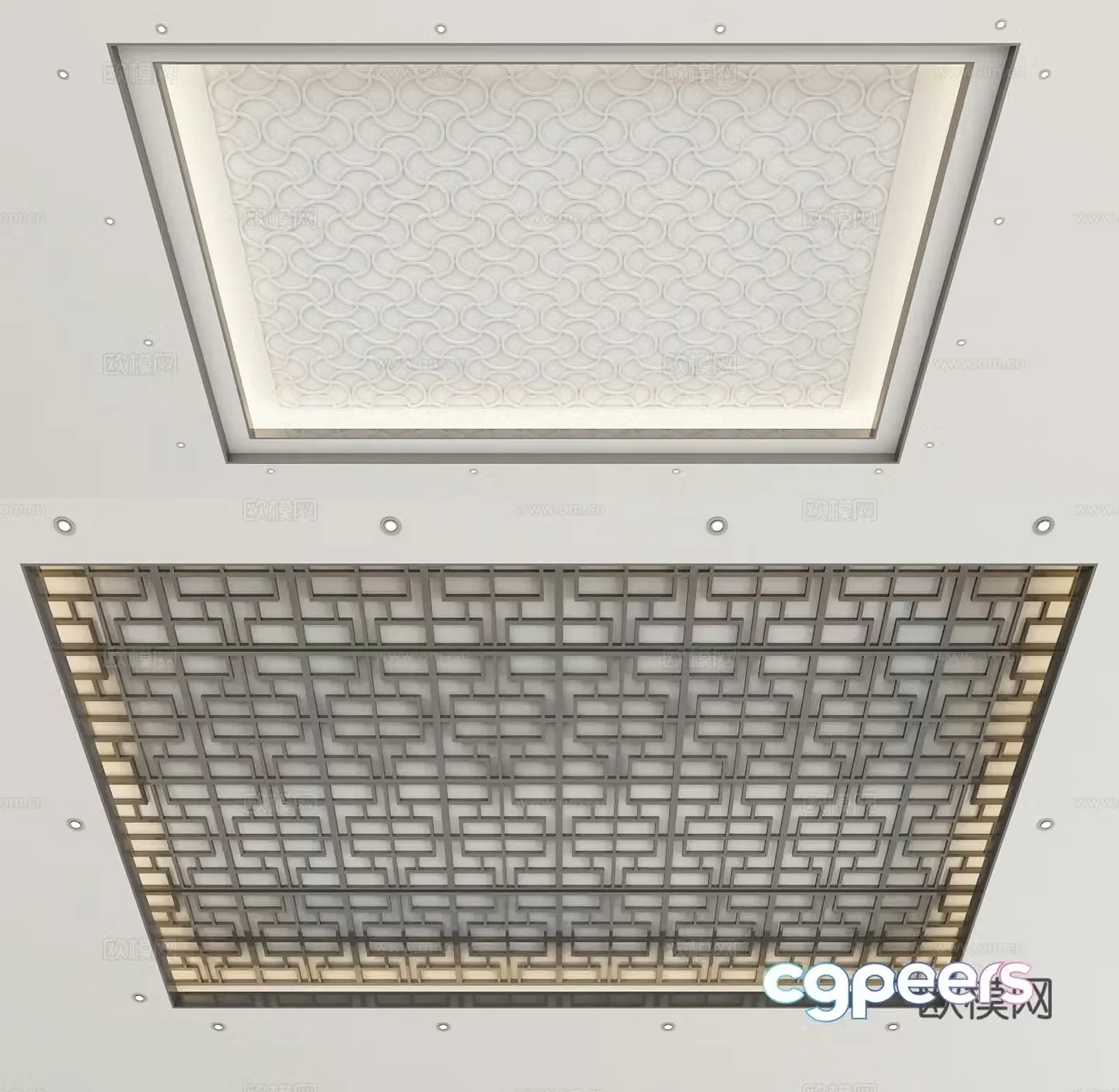 Modern ceiling geometric ceiling 3d model