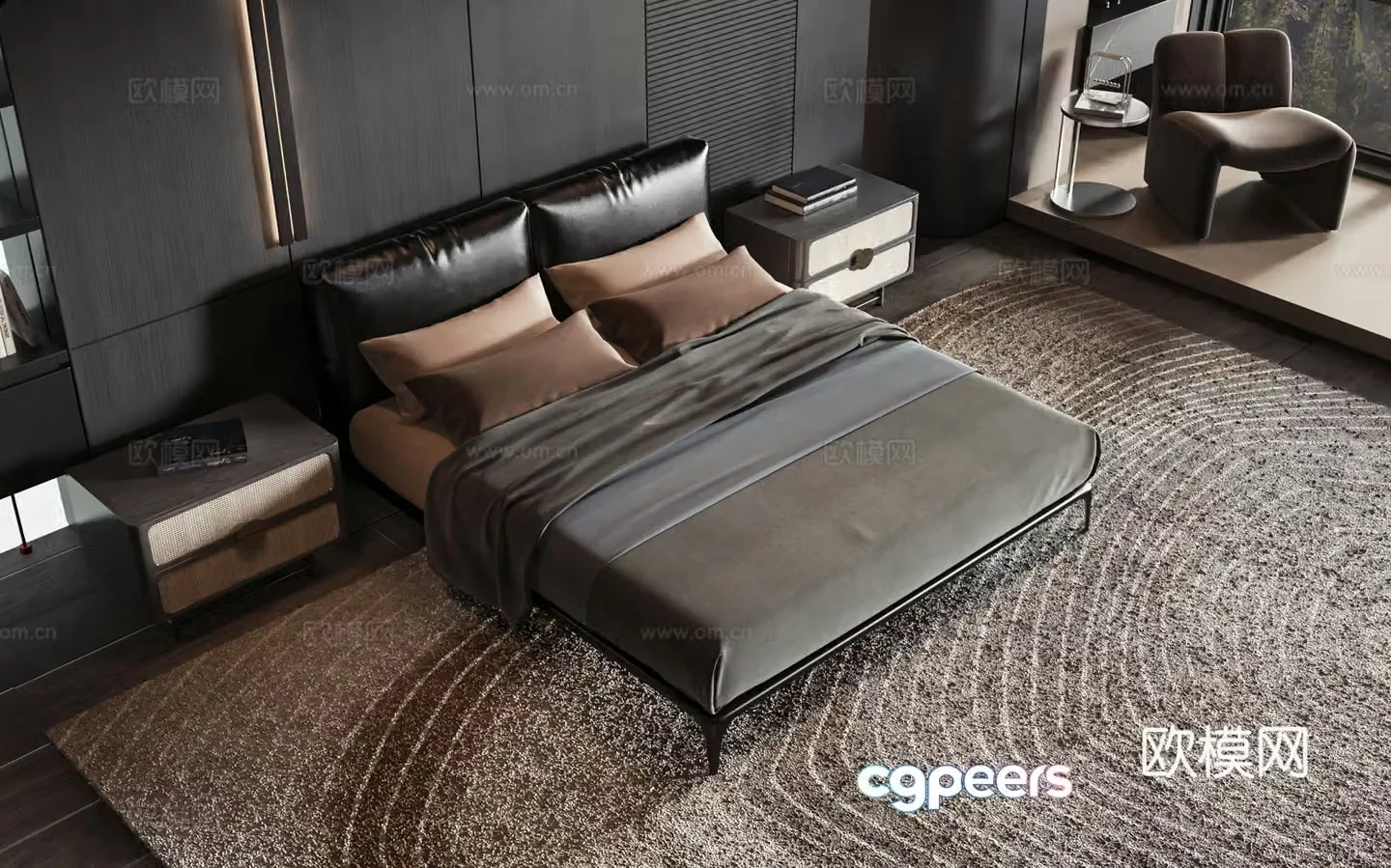 Modern style product bed 3d model
