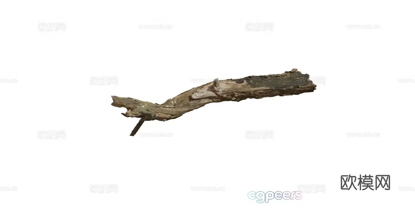 Modern tree withered dry wood dead wood rotten wood combination 3d model