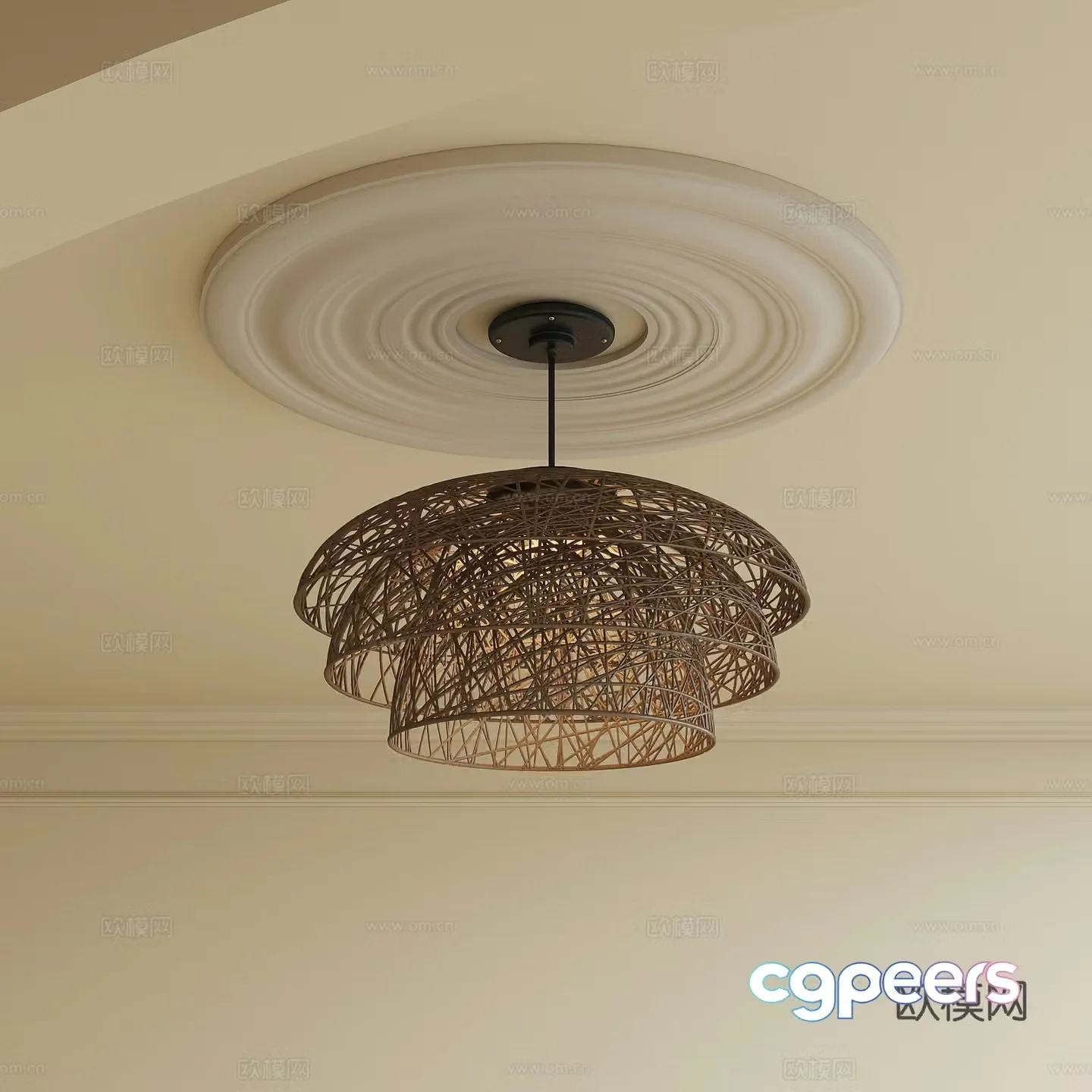 Chandelier Jijifeng Chandelier Art Chandelier 3D Model