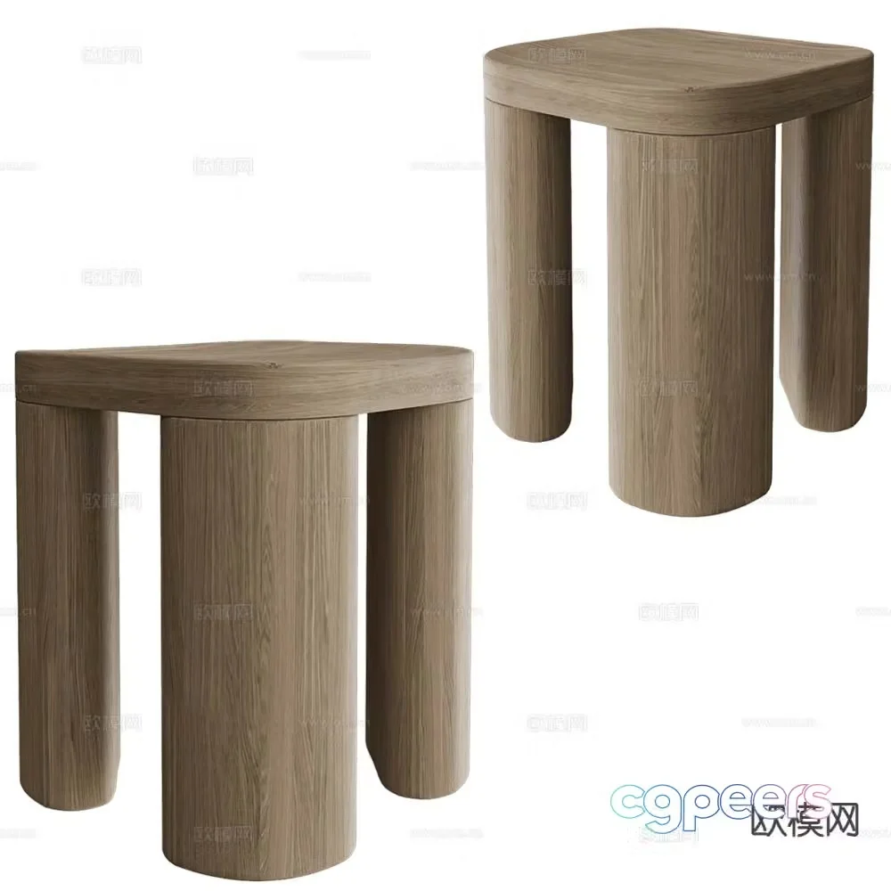 Modernature stool leisure stool 3d model
