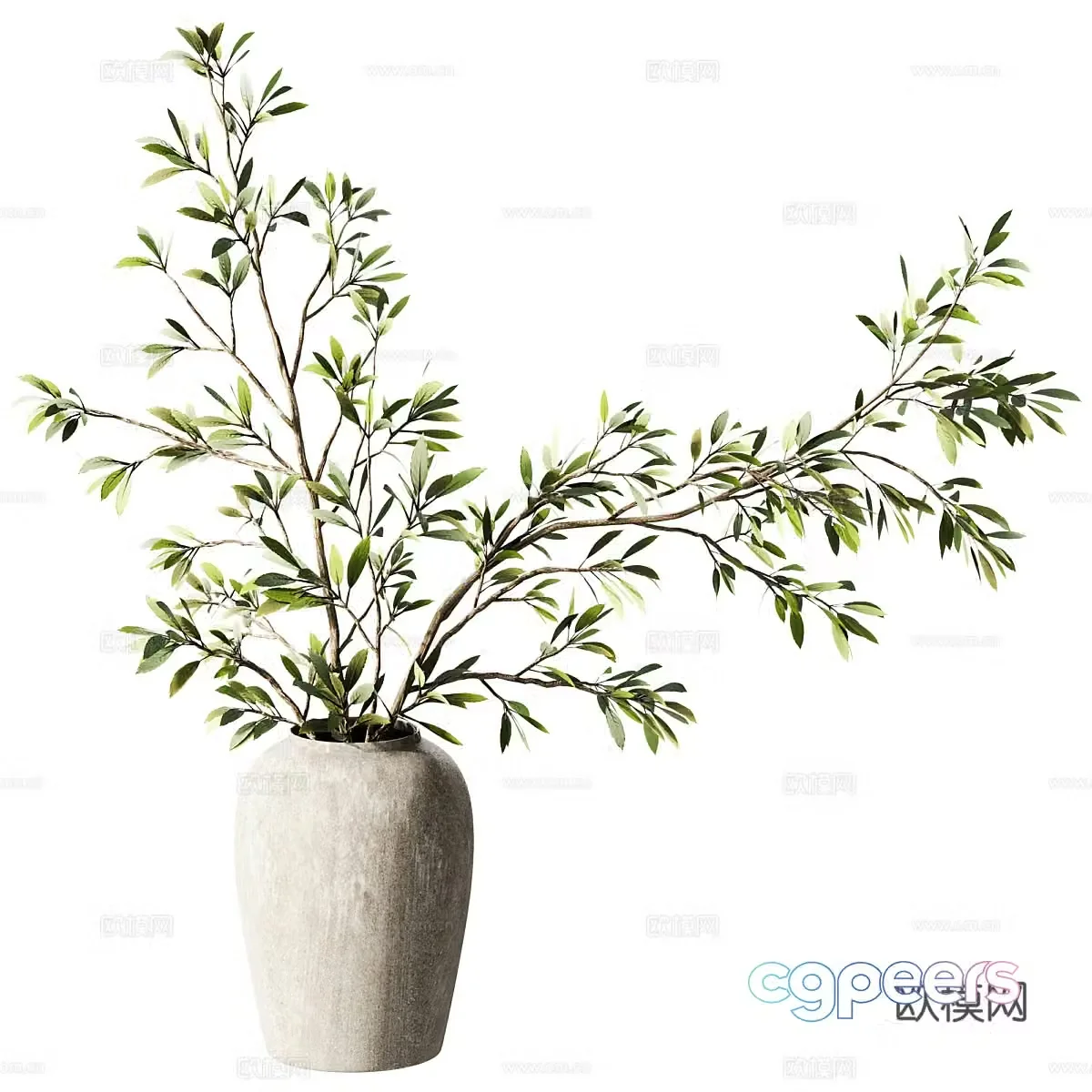 New Chinese vase flower art 3D model