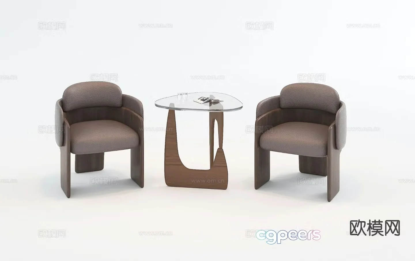 Modern negotiation tables and chairs leisure tables and chairs 3D model