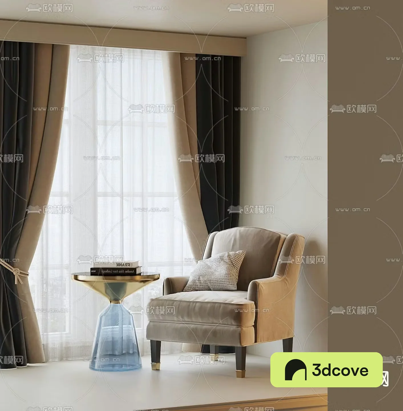 American single sofa leisure sofa