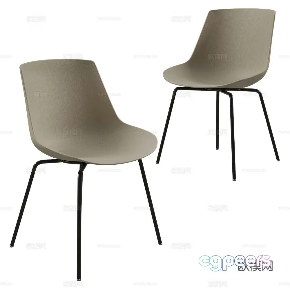MDF Italia Italian single chair dining chair plastic chair acrylic chair 3d model