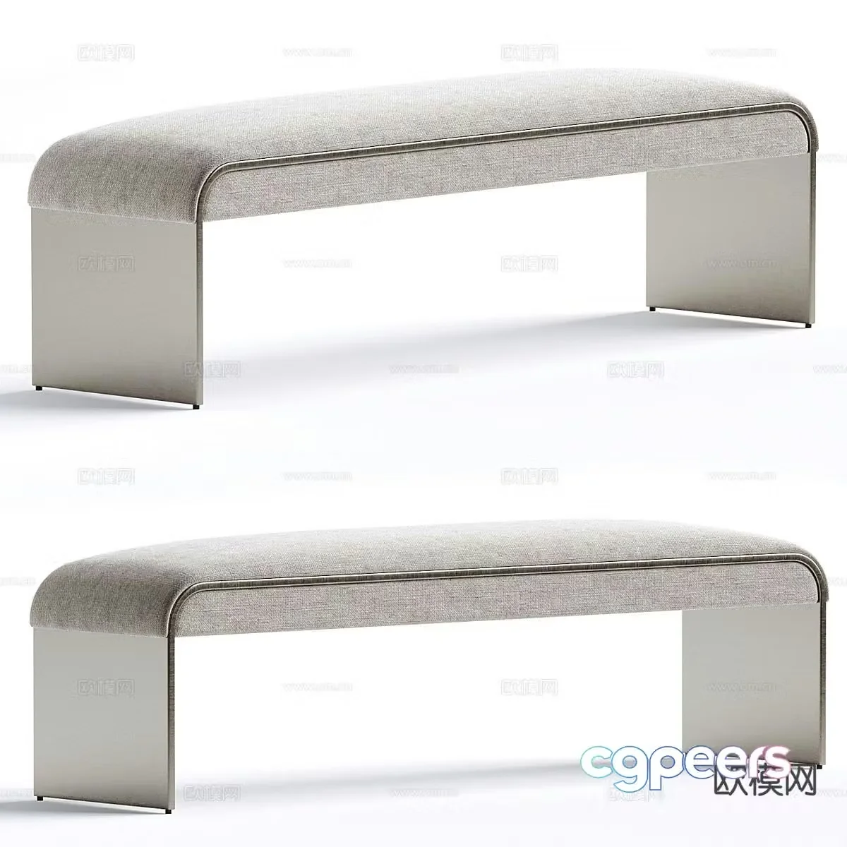 Modern changing stool stool sofa stool bench 3d model