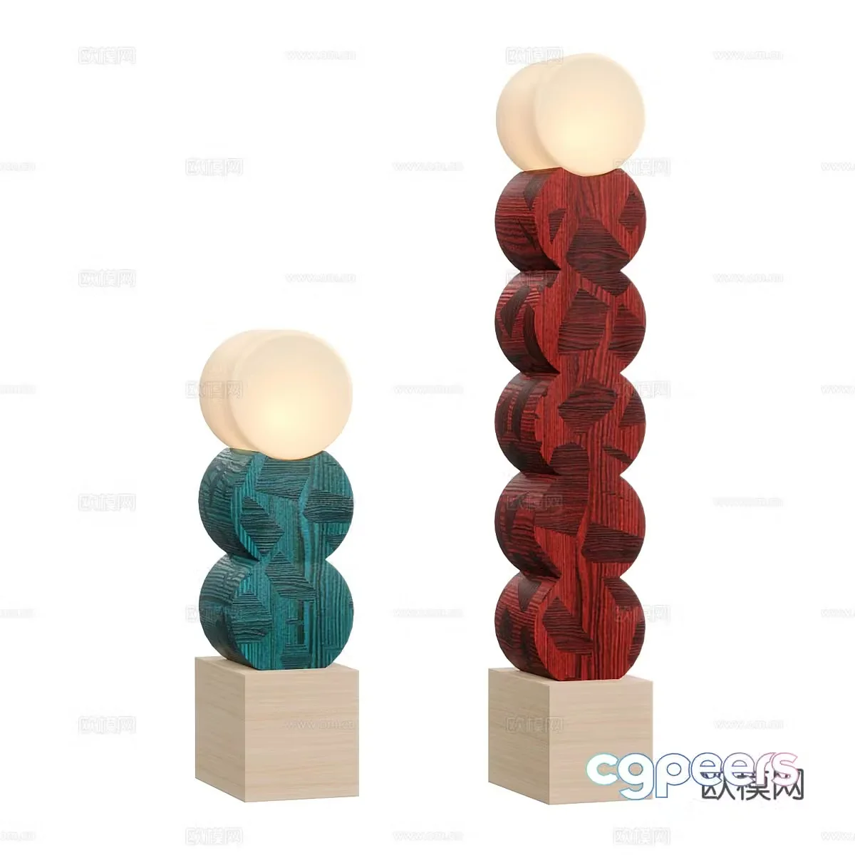 New Chinese style floor lamp 3D model