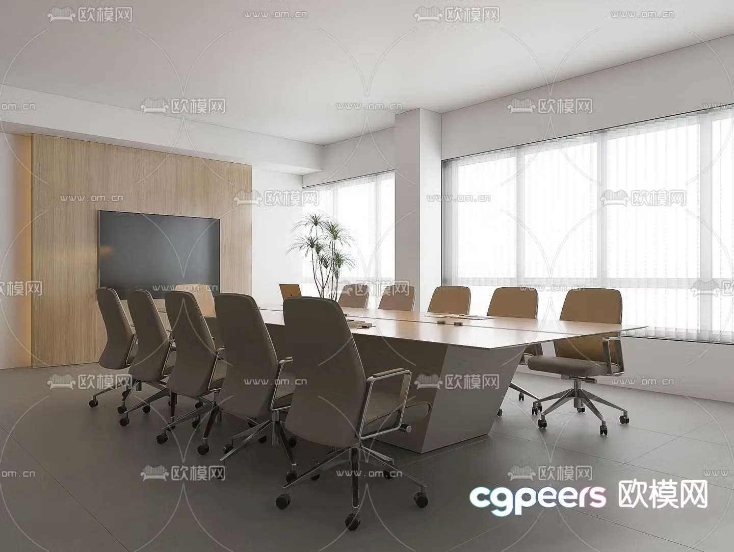 Modern conference room 3d model