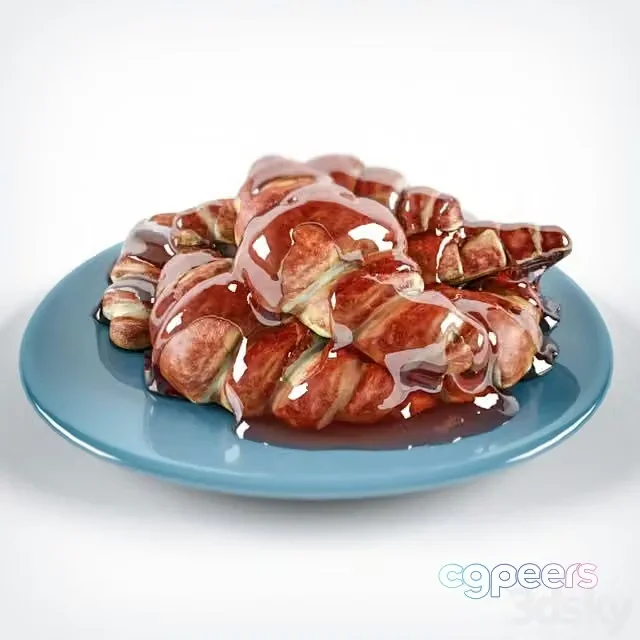 3ds Max Free – Croissants with honey