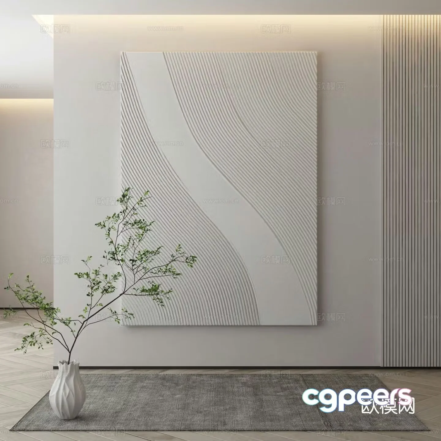 Decorative painting texture painting hanging painting 3d model