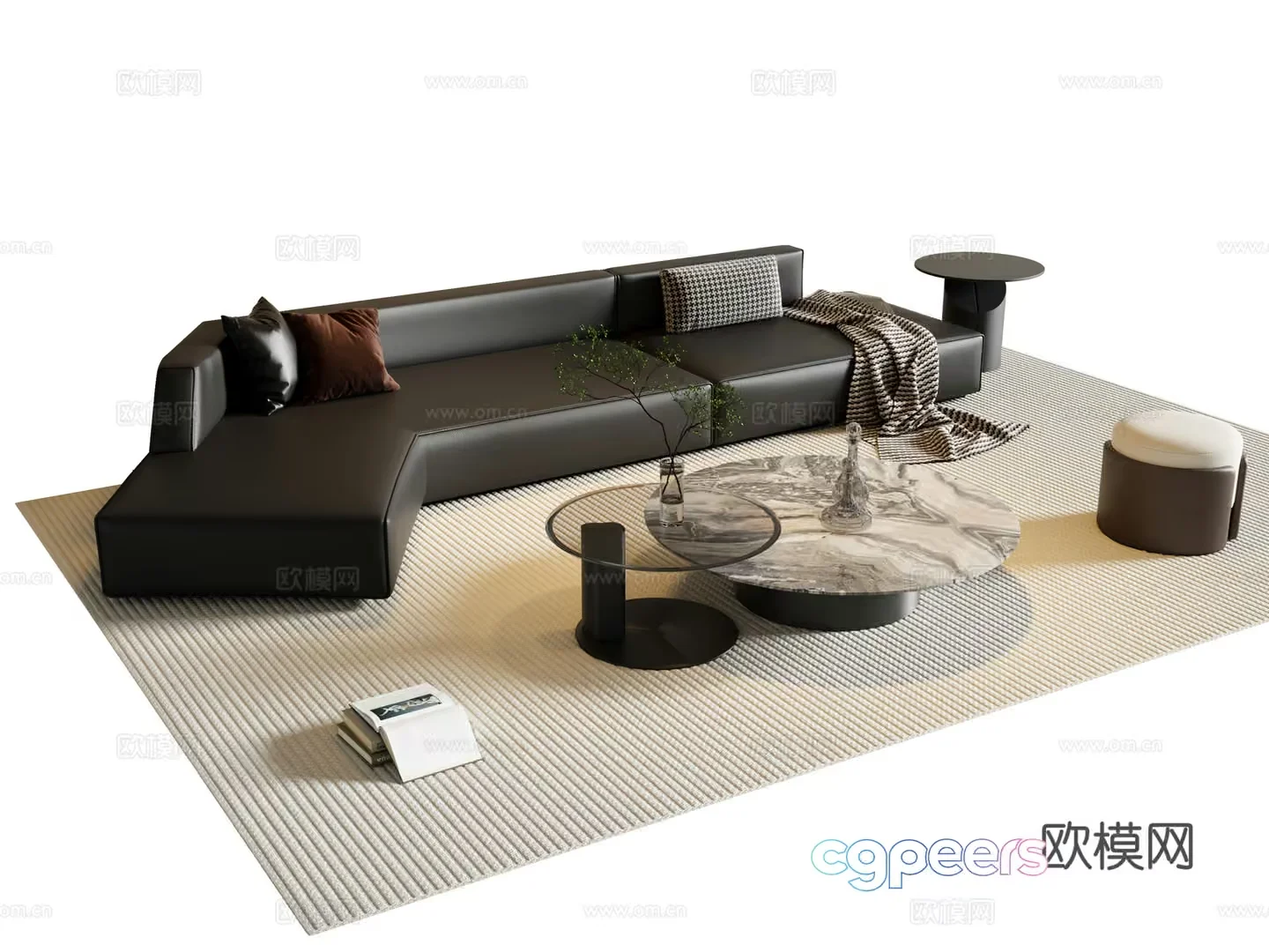 Modern Living Room 3D Model – 17636 – VRAY Render