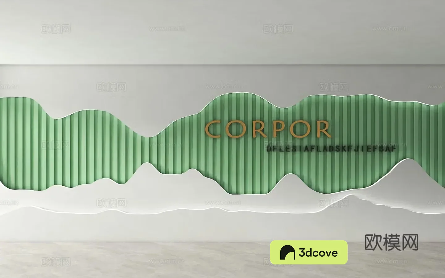 Special shape background wall corrugated background wall wavy background wall image wall front desk background wall