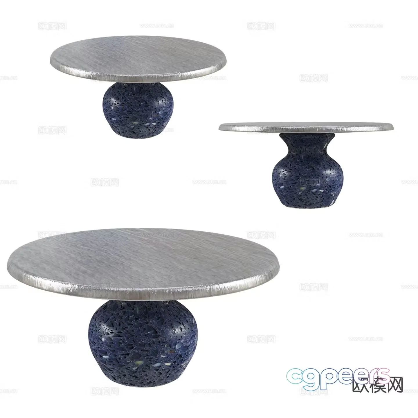 Stone table outdoor table leisure table 3d model