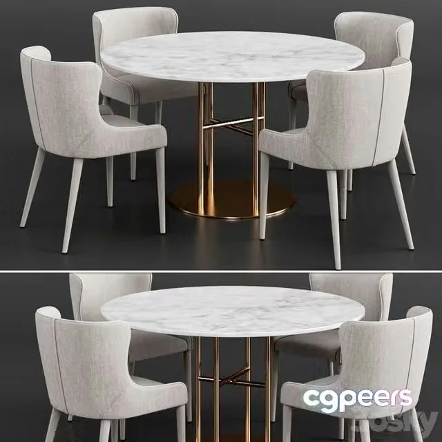 3ds Max Free – Coco Republic Markson Dining Chair & Flex Dining Table