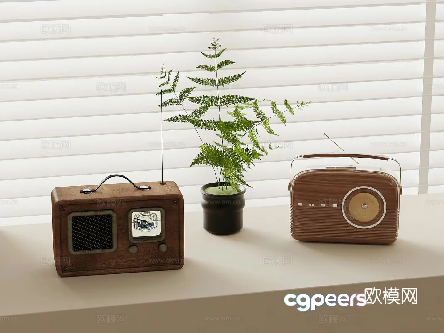 French retro speaker small speaker mini speaker 3d model
