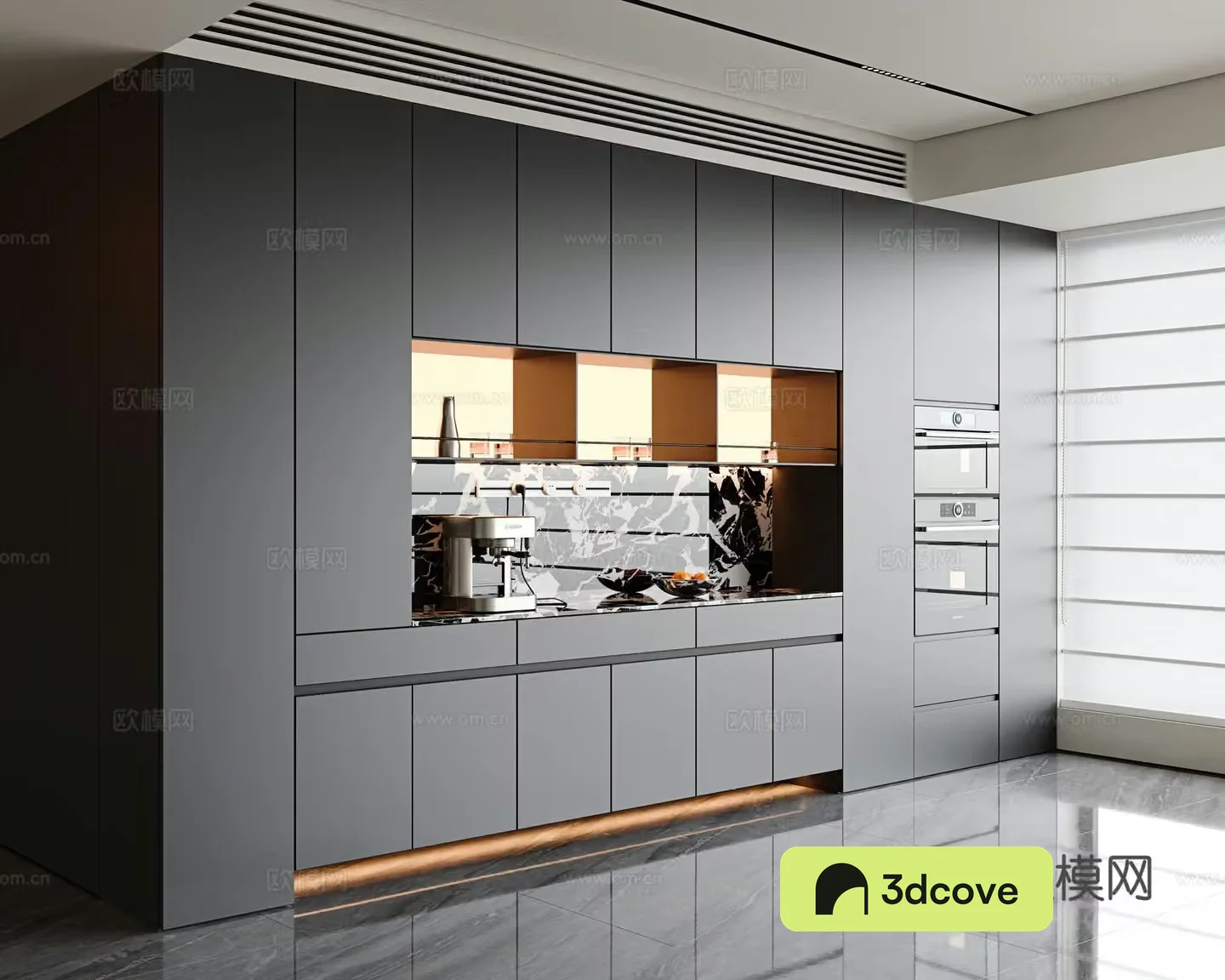Italian sideboard wine cabinet meal sideboard high cabinet embedded steam oven household appliances