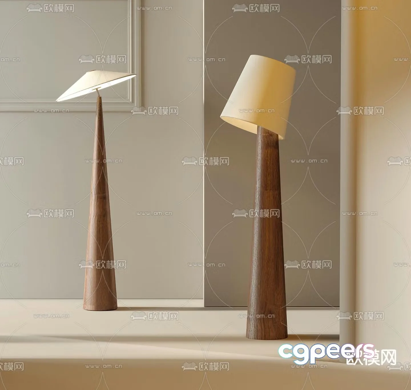Wabi-sabi floor lamp 3d model