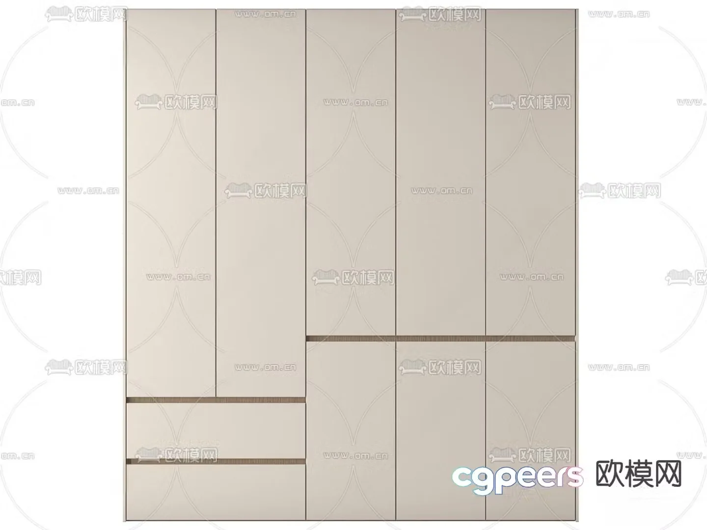 modern wardrobe wardrobe 3d model