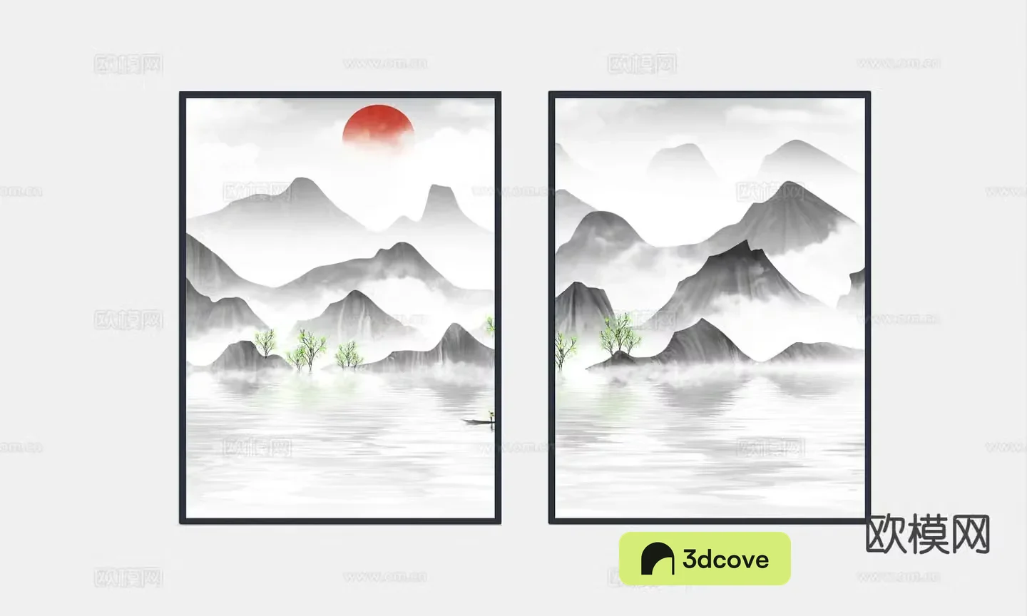 New Chinese style landscape painting decorative painting