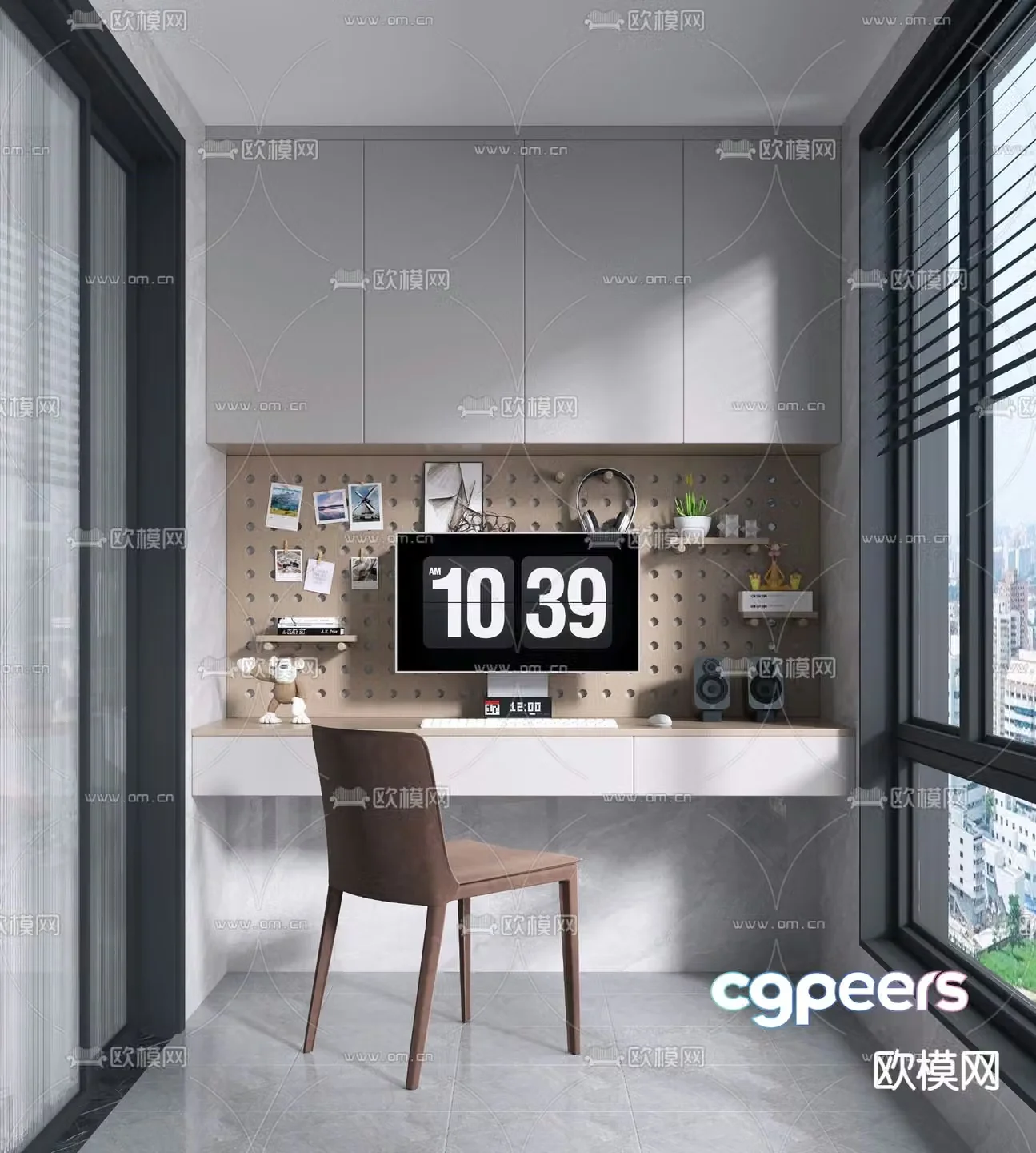 Modern desk 3d model