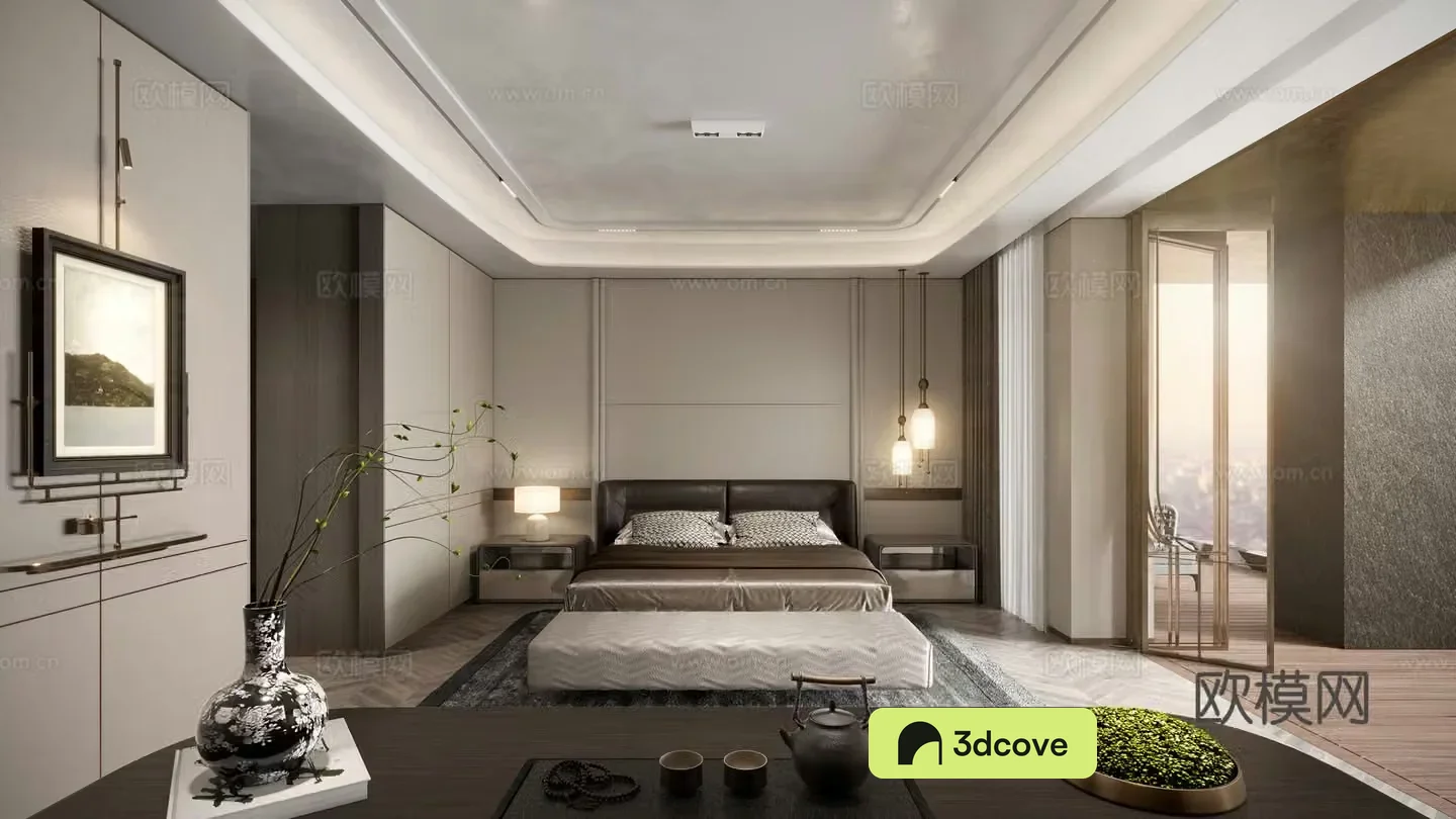 New Chinese style bedroom elderly room