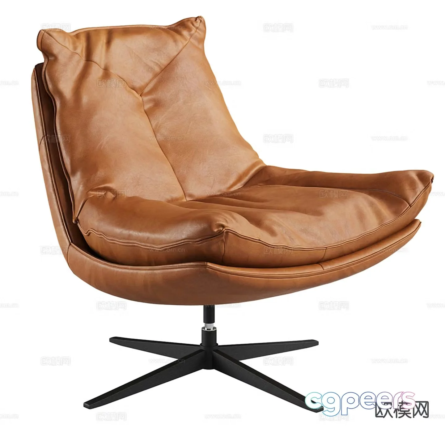 Leather office chair office chair executive chair boss chair 3D model