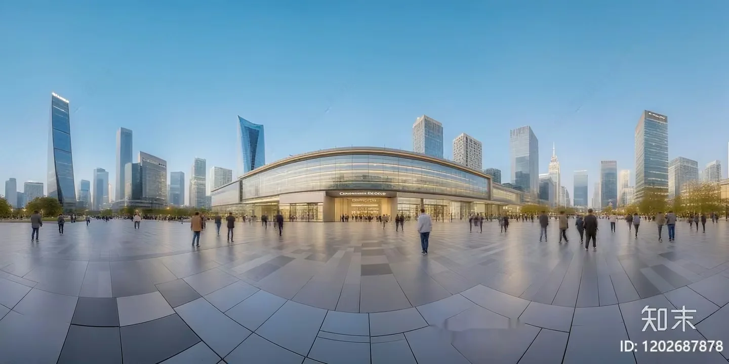 City Square Building 3D Model – 10099 – VRAY Render