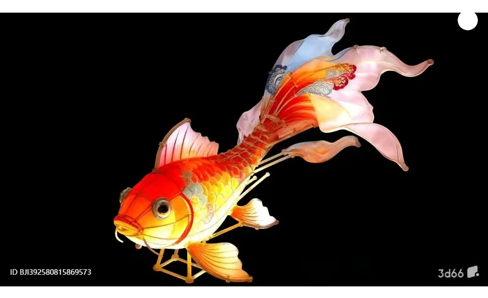 A Goldfish Made Of Glass Or Plastic 3D Model – 17377 – VRAY Render