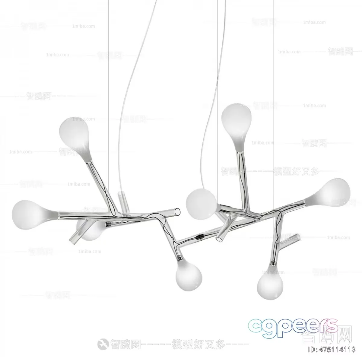 Light Fixture With Multiple Bulbs 3D Model – 15563 – CORONA Render