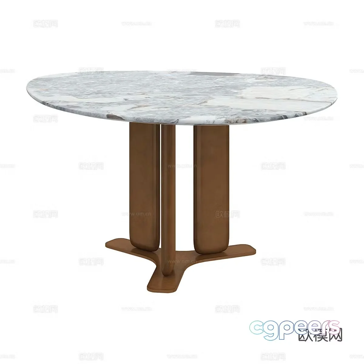 Nordic dining table marble dining table 3d model