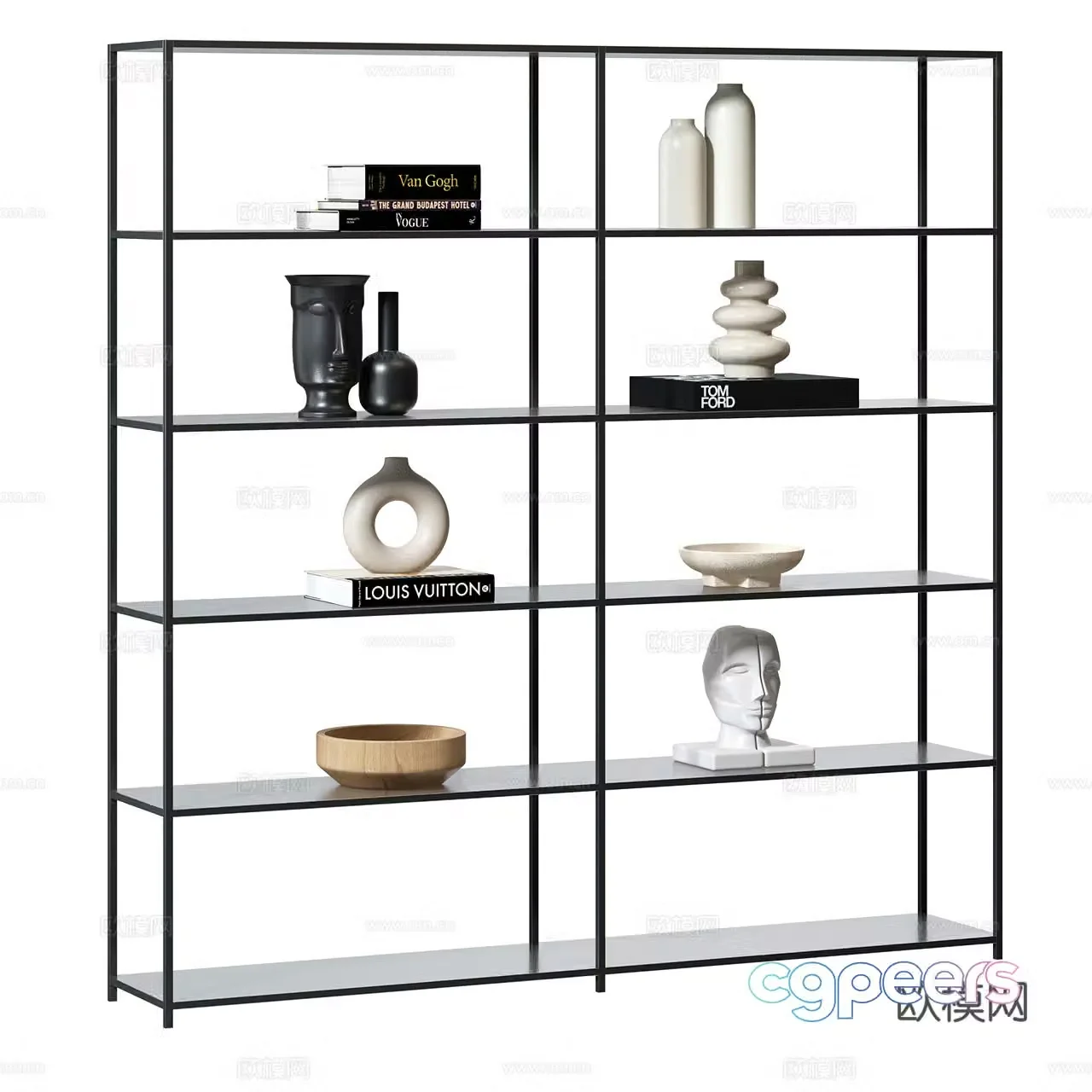 MDF Italia Minimalist Bookshelf Bookshelf Decoration Shelf Display Shelf Decoration 3D Model