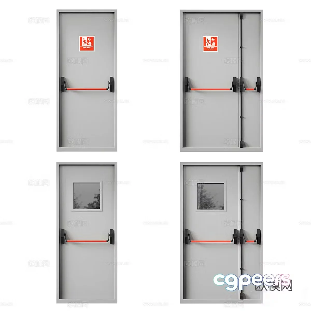 Modern fire door Fire door 3d model