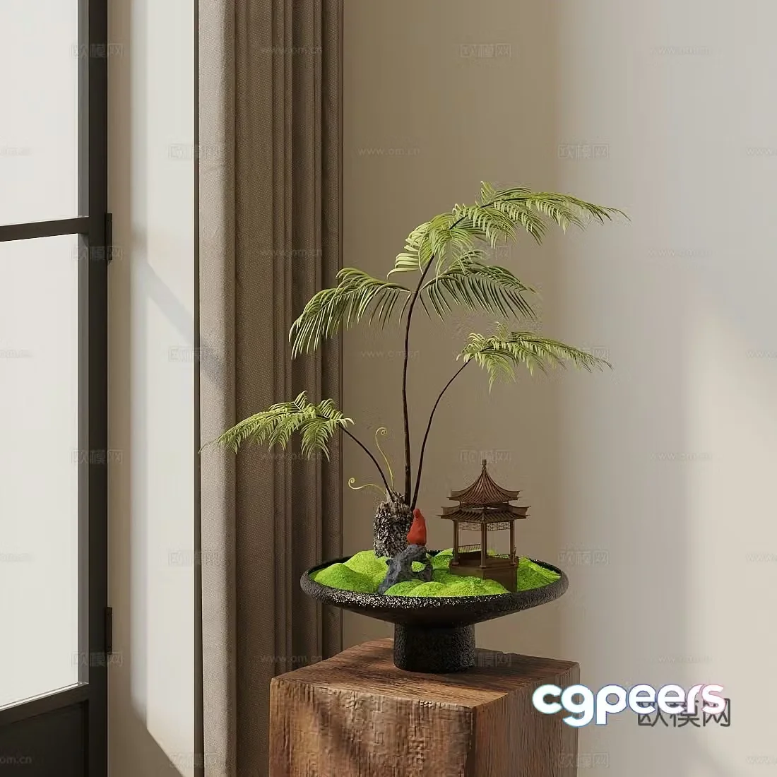 Potted plants Green plants Potted plants Fern 3D model
