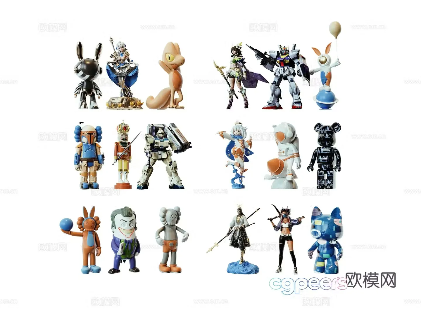Modern doll figure toy 3d model