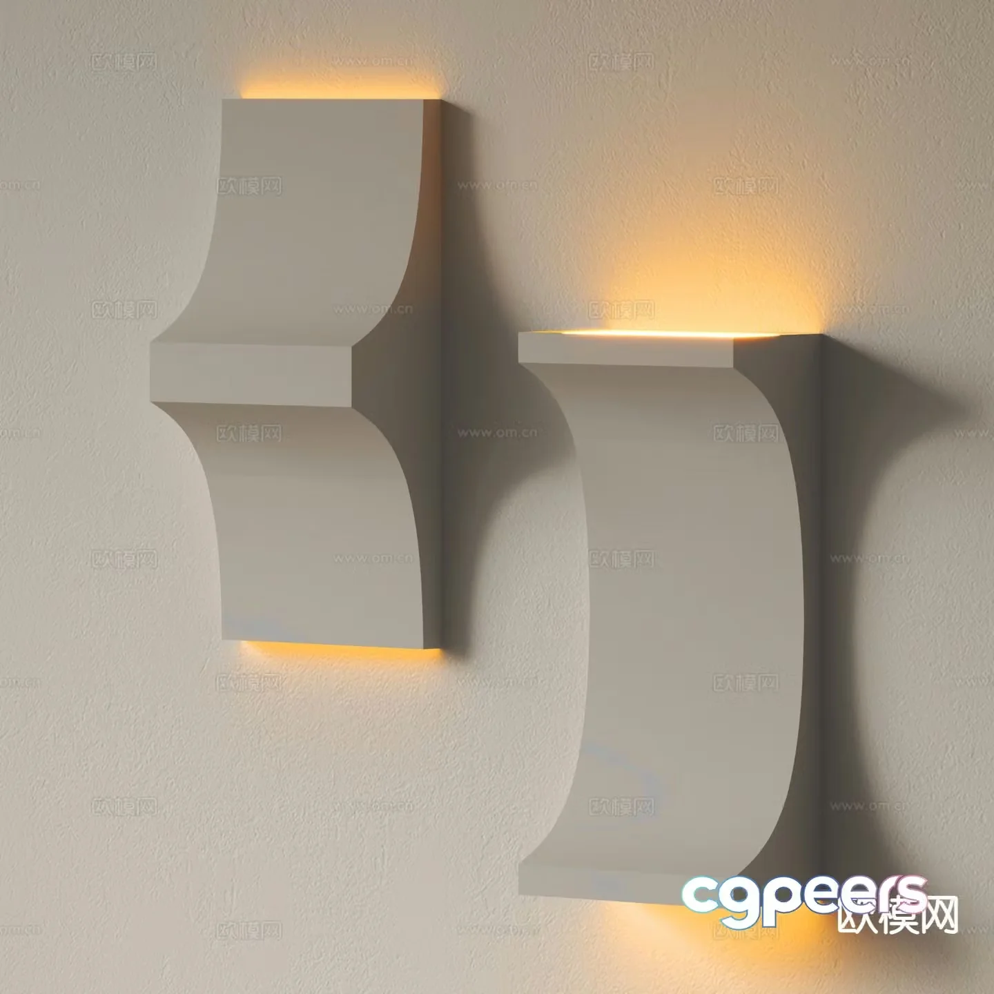 Modern plaster lamp wall lamp 3d model