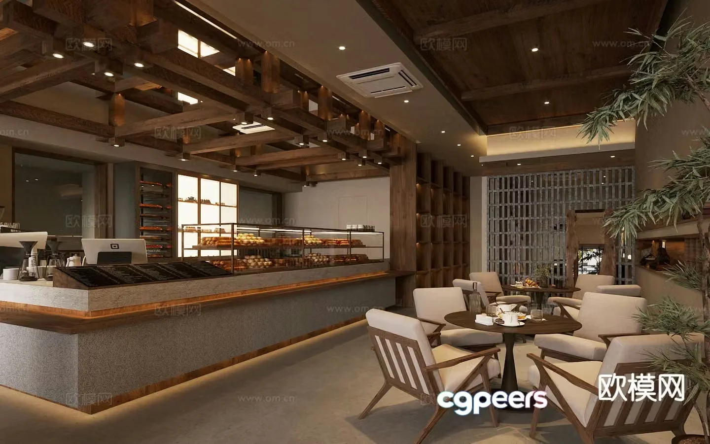 Wasabi Cafe Milk Tea Shop 3D Model