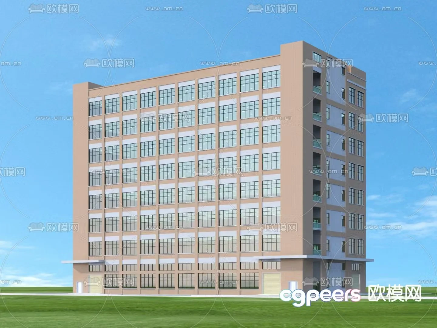 Factory appearance industrial park 3D model