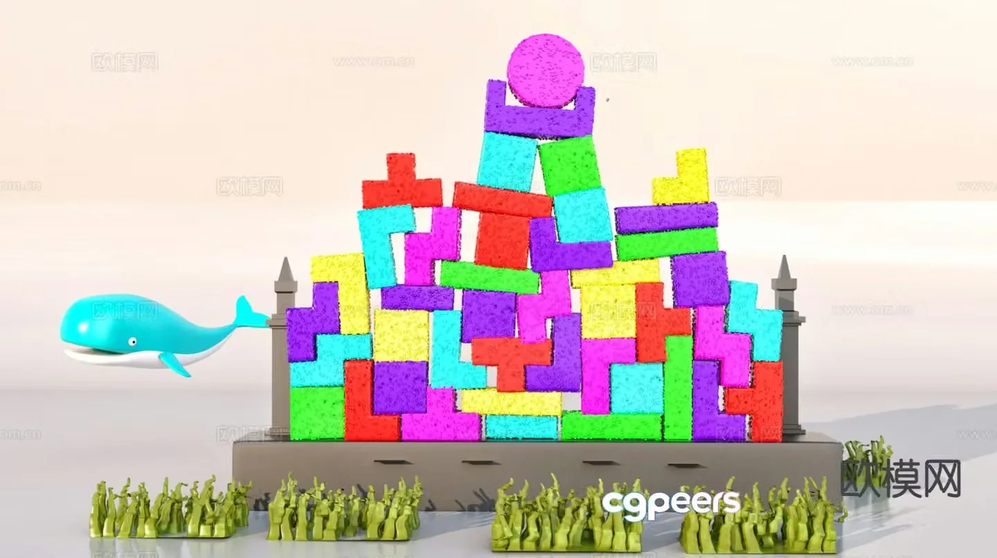 Children’s building blocks toys 3d model