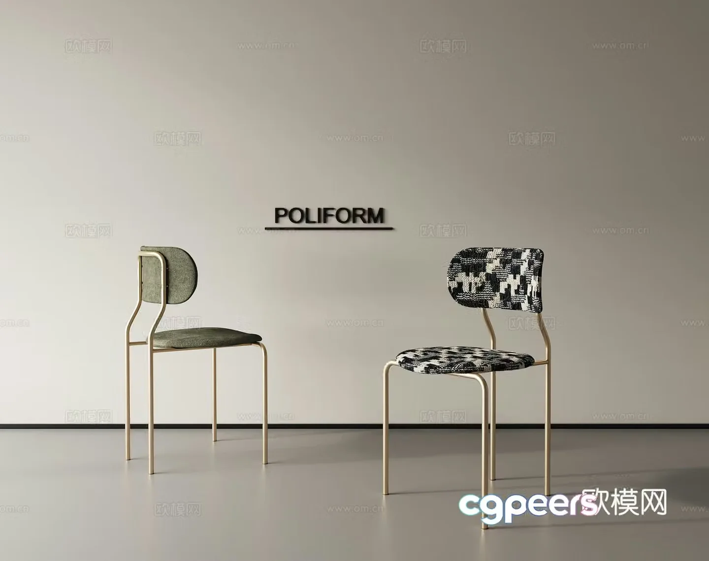 Single chair dining chair book chair 3d model