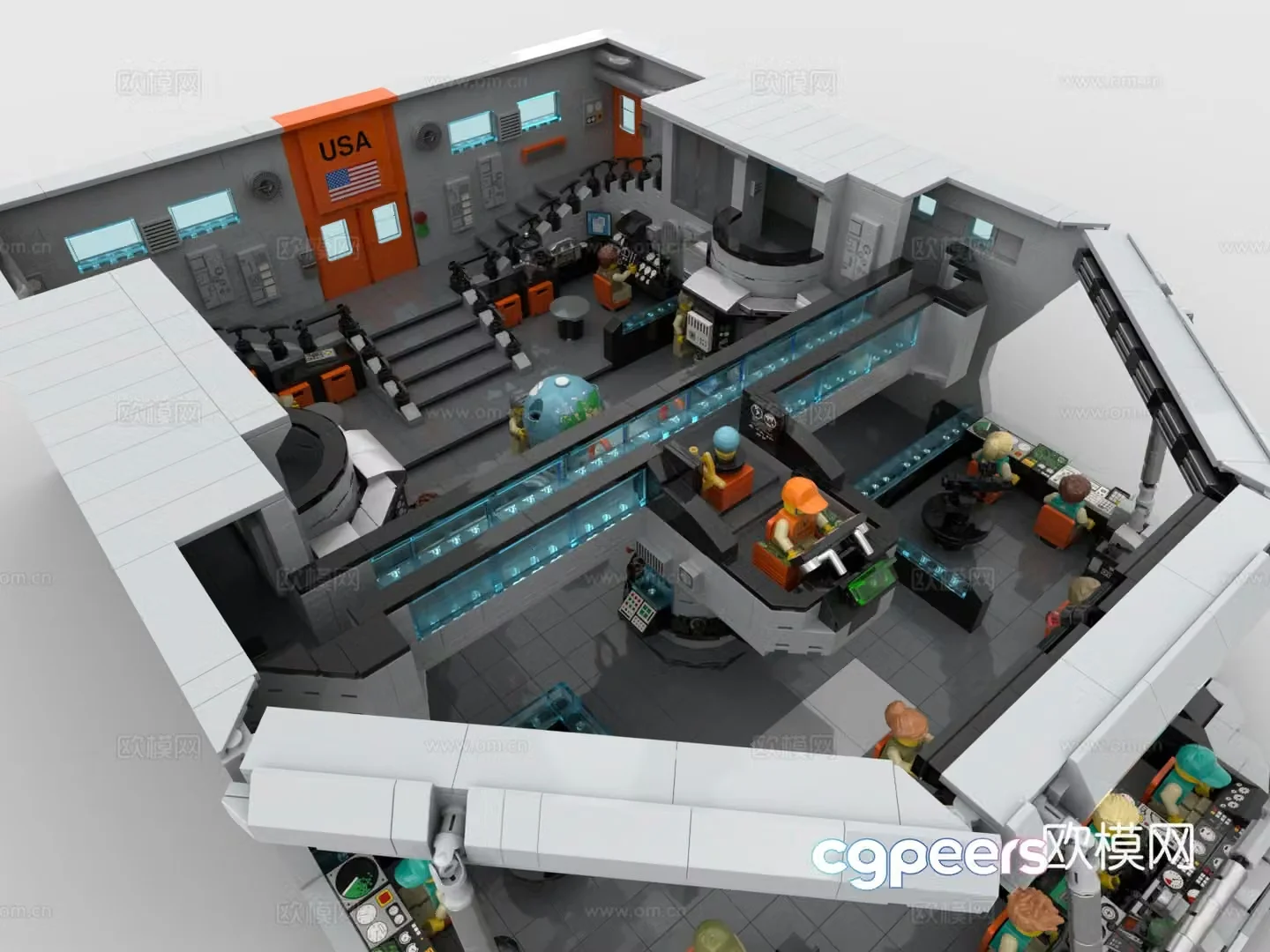 LEGO LEGO Toys Building Blocks Ship Control Room Bridge Command Tower 3D Model
