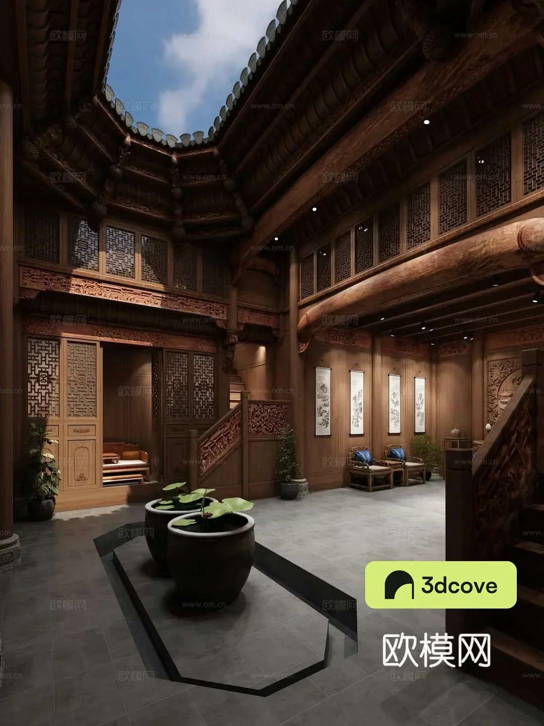 Chinese wooden house