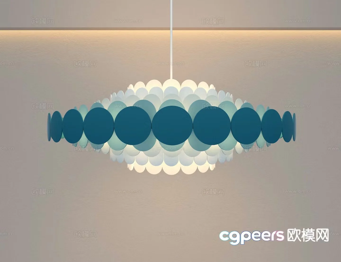 Art chandelier cloud chandelier 3d model