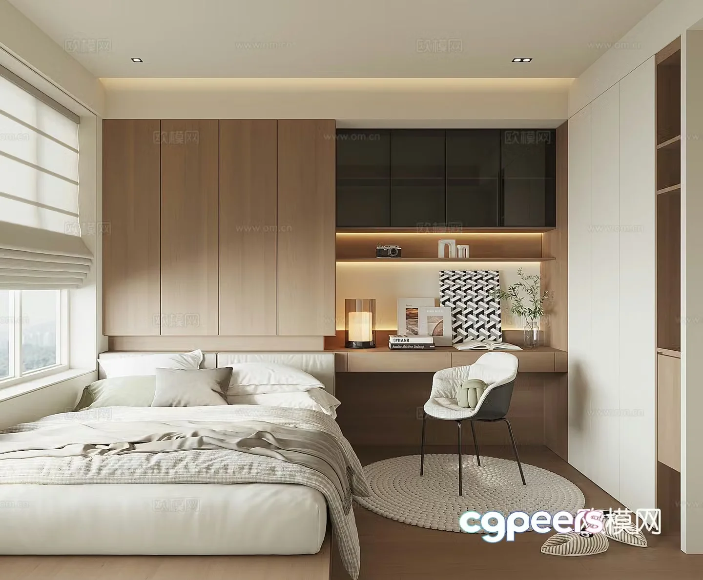 Modern tatami bedroom 3d model