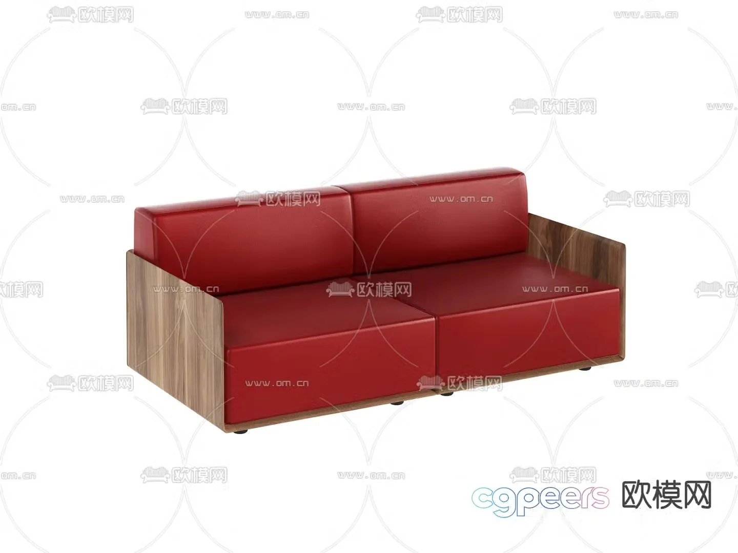 Modern sofa double sofa casual sofa 3d model