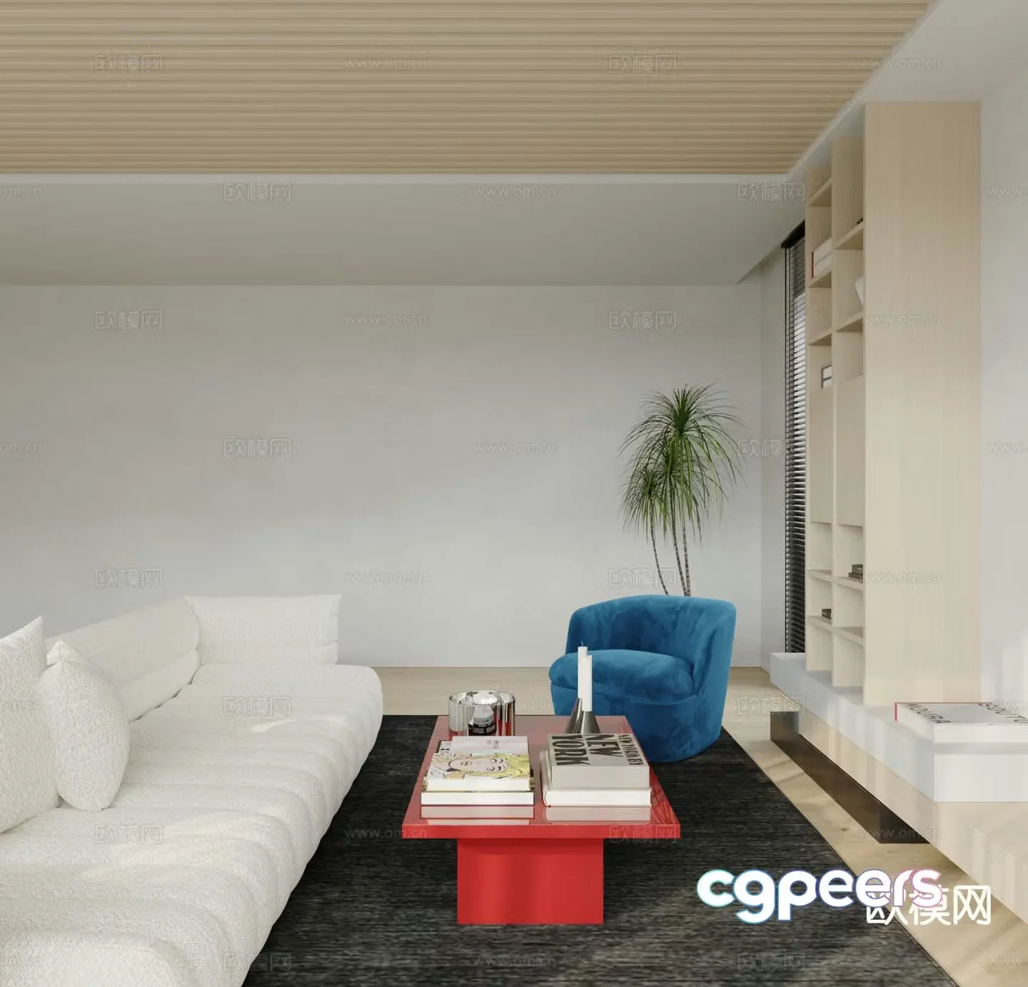 Modern coffee table leisure sofa 3d model