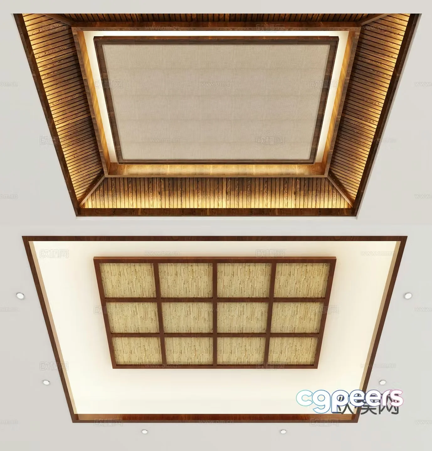 New Chinese style ceiling 3D model