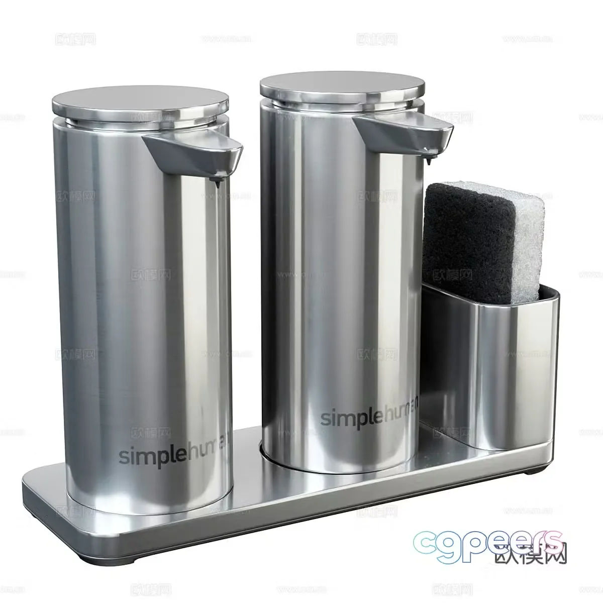 Modern SimpleHuman Stainless Steel Sensor Pump 3D Model