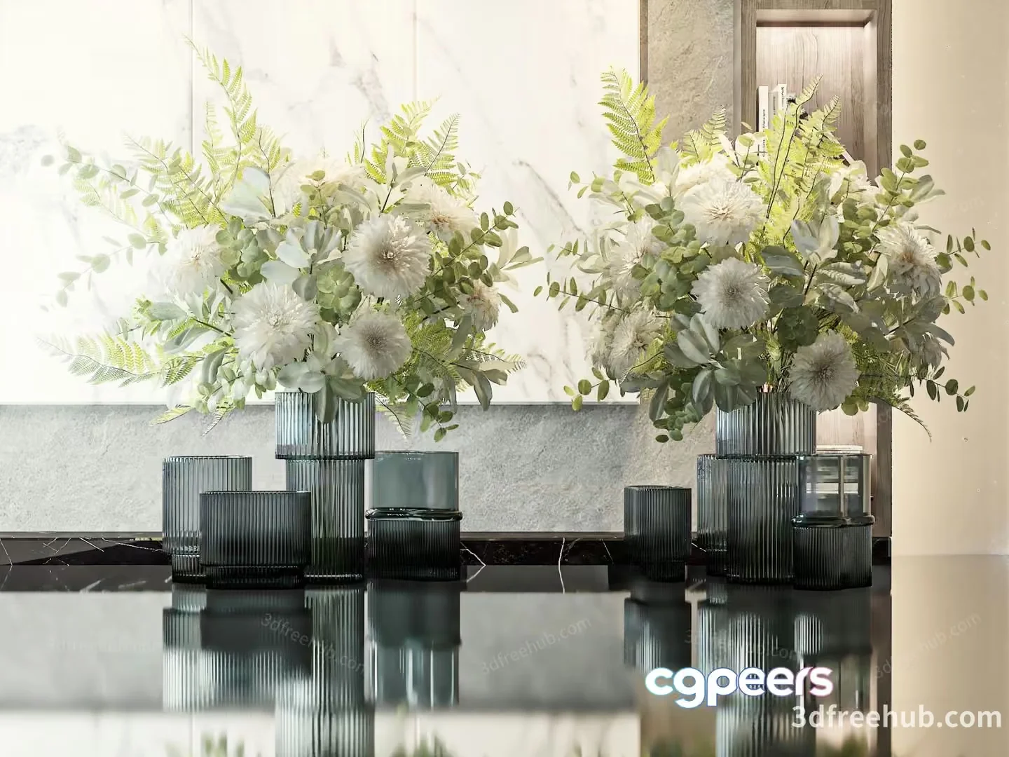 A Modern Home Decor Scene 3D Model – 22398 – VRAY Render