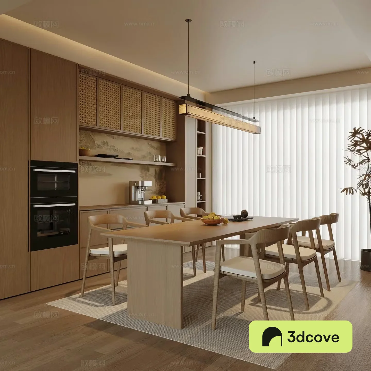 New Chinese restaurant wine cabinet dining table and chair